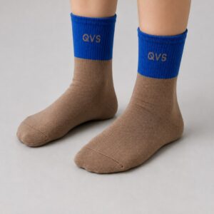 Socks Summer Cream With Royal Stripes